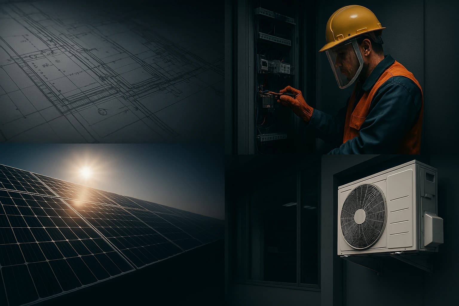 Instalación de paneles solares en un techo