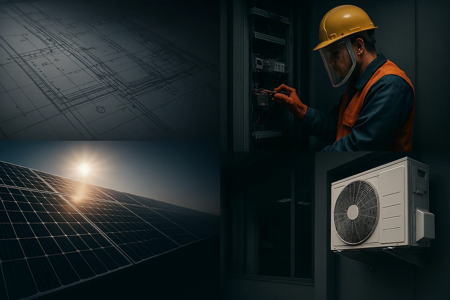 Instalación de paneles solares en un techo